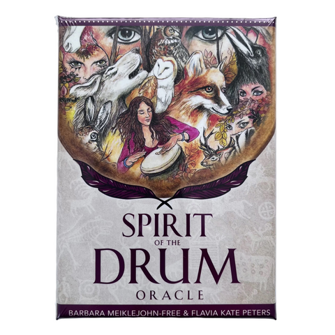 SPIRIT OF THE DRUM ORACLE CARDS BY BARBARA MEIKLEJOHN-FREE, FLAVIA KATE PETERS