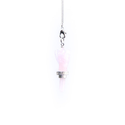 Rose Quartz Angel Pendulum