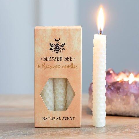 Blessed Bee Cream Beeswax Spell Candles for Success