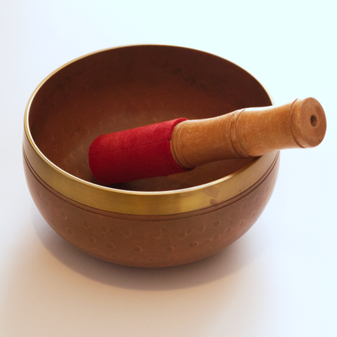 Tibetan Singing Bowl - Brass Hammered 16cm