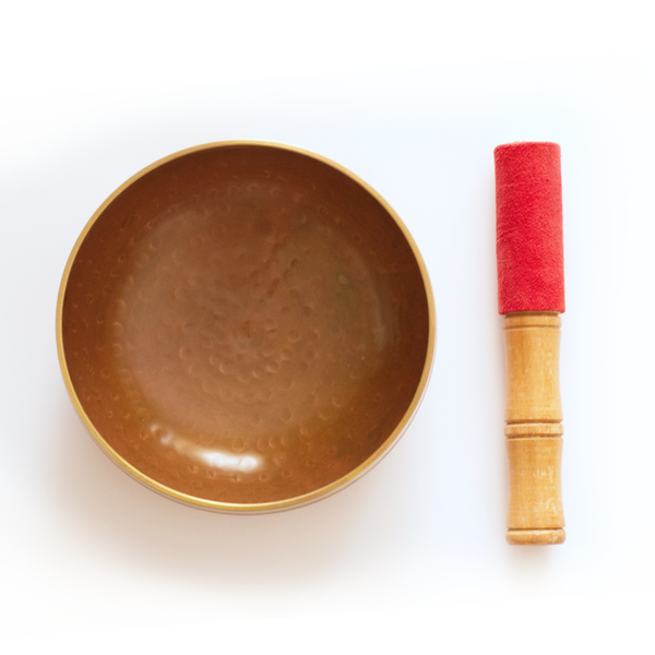 Tibetan Singing Bowl Brass Hammered 16cm Crystal Impressions