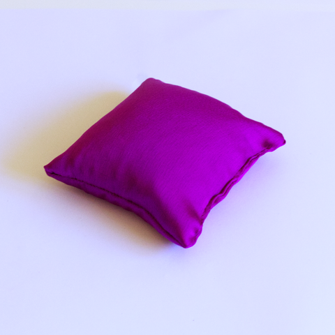 Tibetan Singing Bowl - Cushion Purple Satin 10cm
